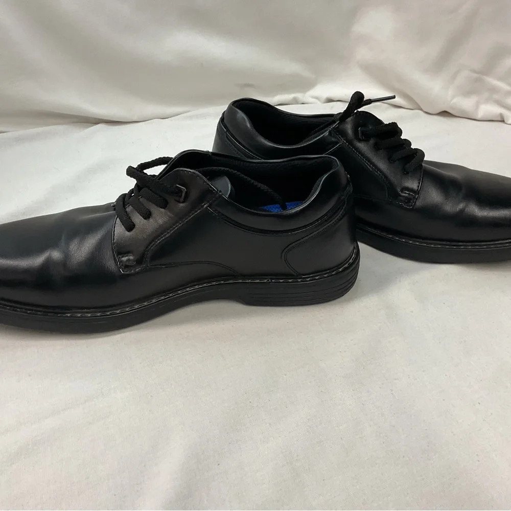 Nunn Bush Work Men's Black Leather‎ Polished Oxford Shoes, Size 9.5 M, Lace-Up
